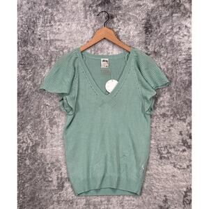 New Vintage STUSSY Top Medium Womens Mint Green Knit Y2K